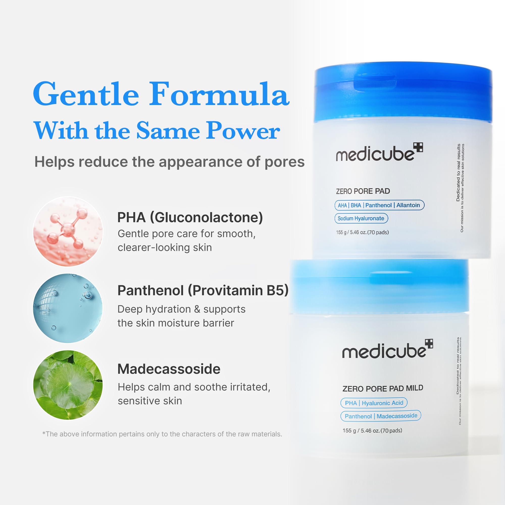 medicube Toner Pads Zero Pore Pad 2.0 | Dual-Textured Facial Pad for Exfoliation and Pore Care with 4.5% AHA Lactic Acid, 0.45% BHA Salicylic Acid | Ideal for All, Korean Skin Care, 70 Pads (1 Pack)